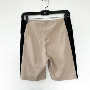 Anine Bing Beige Blake Sport Shorts in Tan and Black NWT thumbnail 3
