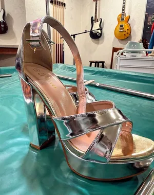 Forever Metallic Platform Heels in Silver thumbnail 1