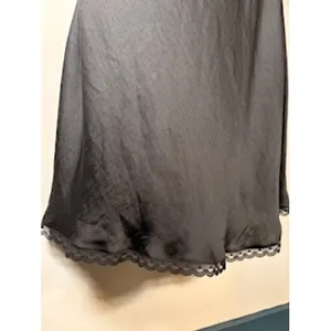 American Eagle Maxi Slip Dress Brown Lace Trim V-Neck Coquette Y2K 90s Size M thumbnail 10