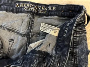 American Eagle high rise denim shorts thumbnail 2