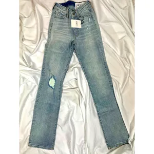LNDN Landon Denim High Rise Straight Leg Distressed Jeans 36" Waist thumbnail 8