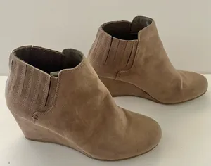 Dolce Vida for Target Tan/Brown Faux Suede Wedged Ankle Boots thumbnail 1