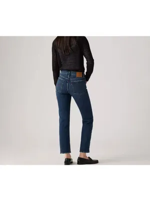 New Levi's Premium 30x30 Wedgie Straight Ankle Women's Jeans Indifferent Indigo thumbnail 3