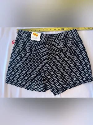 Elle Black Shorts with White Geometric Dot Print thumbnail 4