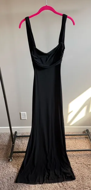 Beginning Boutique Beverley Black Mesh Maxi Dress thumbnail 1
