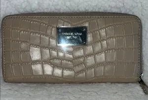 Michael‎ Kors Tan Crocodile-Embossed Wallet Luxurious Design thumbnail 1