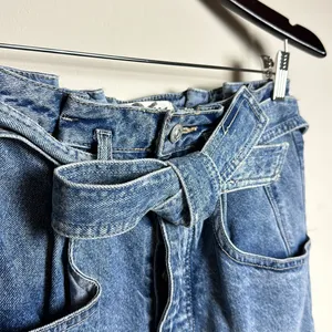 We‎ The Free East of Eden Paper Bag Denim Belted Skirt thumbnail 6