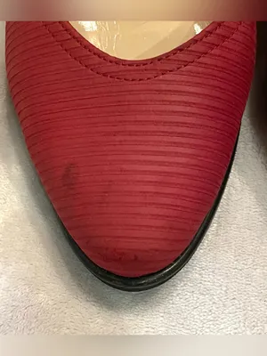 Salvatore Ferragamo Women’s Size 5.5 Vintage Boutique Red Ribbed Flats Italy thumbnail 9