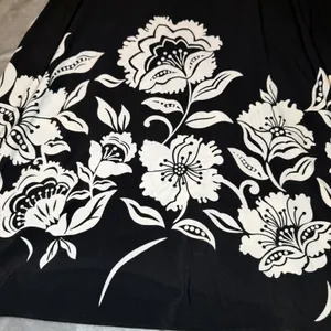 White House Black Market Womens Size 14 Black White Floral Draped Midi Dress thumbnail 7