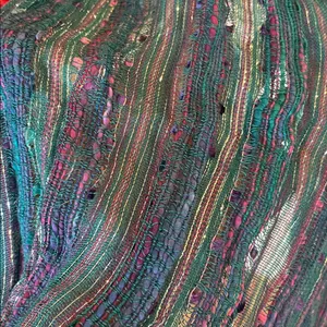 Shimmery Metallic Blue and Purple Scarf thumbnail 4