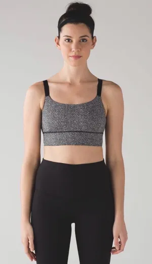 Lululemon Both Ways Bra Power Luxtreme Ripple Jacquard Black White W2AEWS thumbnail 1