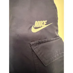 Nike Womens Sportswear Cargo Pants Navy Blue Tapered Elastic‎ Waist Small thumbnail 3