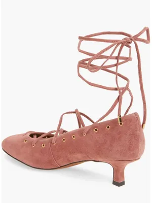NEW Madewell Remy Wraparound Ankle Strap Kitten Heel Pump 8.5 M, ROSY MAUVE thumbnail 2