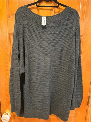 NWT Old Navy dark green tunic length sweater size xxl. thumbnail 1
