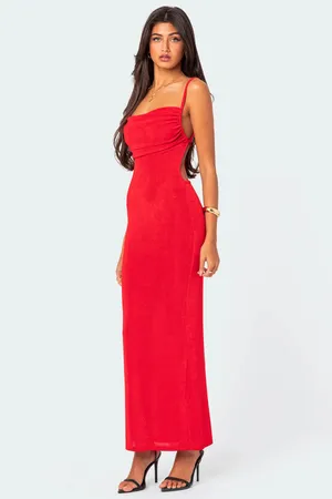 Edikted Clea Open Back Maxi Dress thumbnail 3