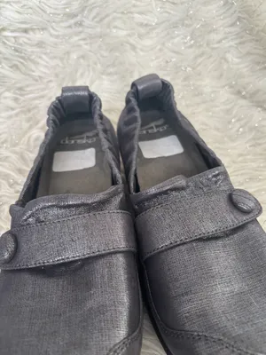 Dansko Silver Women's Shimmer Slip-On Loafers Size 38 thumbnail 8