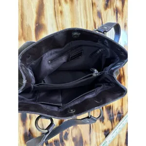 Vintage Eddie Bauer Brown Leather M Sized Satchel Purse Western City Classic‎ thumbnail 11