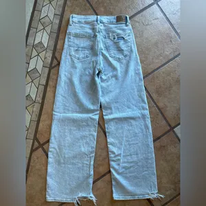 American Eagle Outfitters highwaisted baggy Blue Denim Jeans size 000 thumbnail 2