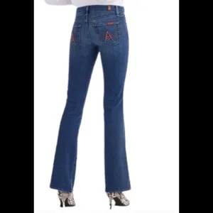 7 For All Mankind - Pink A-Pocket Lowrise Bootcut Size 31 thumbnail 2