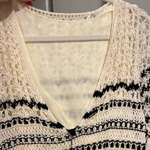 NWT Zara new with tags knit sweater dress striped‎ romantic cottage core women’s thumbnail 5