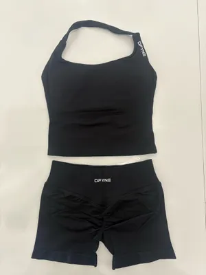 DFYNE set black small shorts and top new without tags thumbnail 2