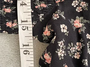 Reformation Pinto Smocked Square Neck Floral Peasant Top cottage festival 1X thumbnail 9
