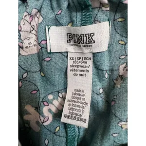 Victoria's Secret PINK Pajama Shorts Green Holiday Dog Christmas Lights XS thumbnail 7