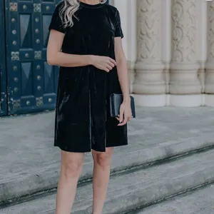 ✨ LALA BLACK VELVET DRESS✨ Black Size L thumbnail 3