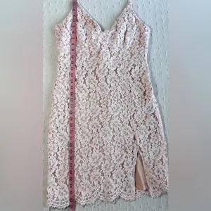 Lulus Sweet Blossom Blush Pink Lace Floral‎ Dress Size 10 thumbnail 9