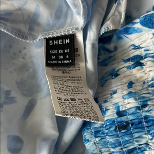 SHEIN Blue and White Floral Dress thumbnail 2