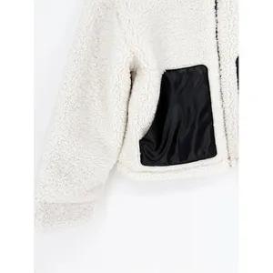 Levi's Reversible Sherpa Faux Leather‎ Jacket Women's S Black White Cozy thumbnail 5