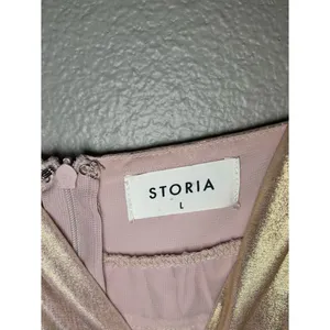 Storia Colorful Metallic Tiered Ruffle Party Mini Dress Women’s Size Large thumbnail 9