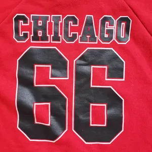 Chicago Bulls NBA Crop Sweatshirt Womens Large Red Crewneck Pullover Long Sleeve thumbnail 10