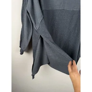 Free People My Girl Oversized Knit Tunic Top‎ Distressed Bohemian Blue Women's S thumbnail 10