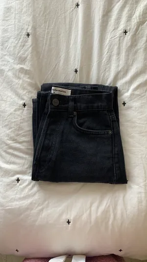 Reformation Black Cynthia High Rise Straight Jeans 23 NWT thumbnail 5