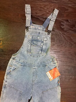 Dovetail Workwear Freshley Overalls 8x34 Vintage Denim Stretch Utility NWT thumbnail 3
