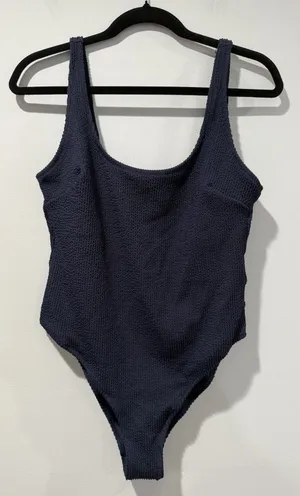 H&M Swimsuit One Piece Medium Navy Cruise Travel Minimal Beach Pool Vacation thumbnail 1