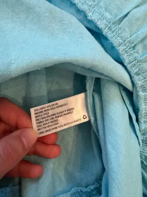 Stoney Clover Target Puff Sleeve Mini Babydoll Dress Aqua Blue thumbnail 6