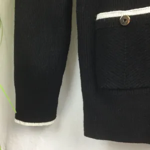 Black Snap Ribbed Long Sleeve Cardigan Sweater by White House Black Market S thumbnail 7