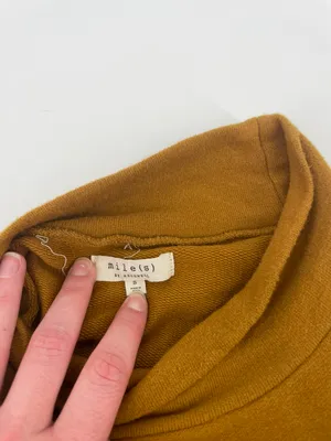 Mustard Slouchy Mockneck Longsleeve Top Size S thumbnail 7