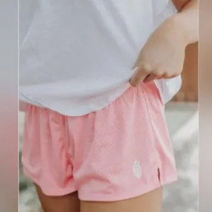 Free People Pink Imtimately Womens Mesh Gym Workout Shorts size S thumbnail 5