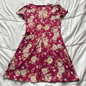 NWT Aeropostale Dress A-Line Womens Size‎ Small Pink Mini Y2K Babydoll Floral thumbnail 9
