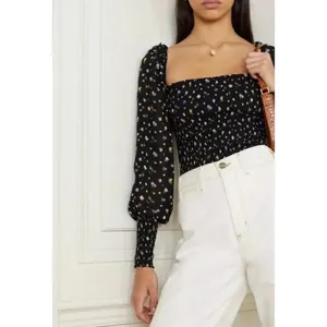 💕REFORMATION💕 Pinto Top ~ Posie Black Floral Print Medium thumbnail 6