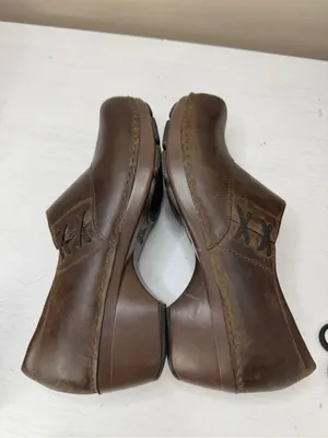 Dansko Stacie Clogs Leather Slip On Professional Academia Sz 38 or US 7.5-8 thumbnail 5
