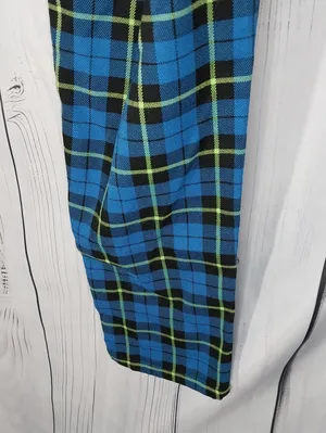 Hot Topic Blue & Green Plaid Punk 90's Alternative Suspender Pants thumbnail 7
