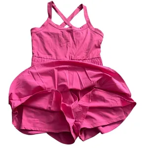 Unbranded Exercise Dress Large Pink‎ Crossback Smocked Waist Athleisure Active thumbnail 4