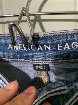 American Eagle Outfitters Light Blue Distressed Boyfriend Jeans thumbnail 4