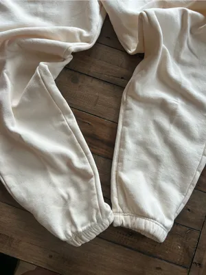 Nuuds Classic Sweatpant Jogger Bone Ivory Cotton S thumbnail 6