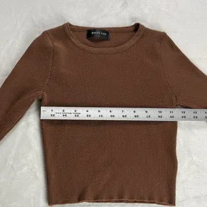 White Fox Brown Ribbed Long Sleeve thumbnail 4