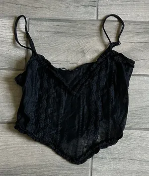 Tiger Mist Black Lace Tank Top thumbnail 1